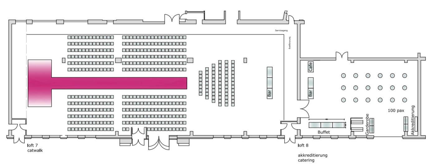 ziegelei101 Grundriss beispielplanung Modenschau